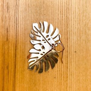 Gold Palm Leaf Earrings- Style On The Spot